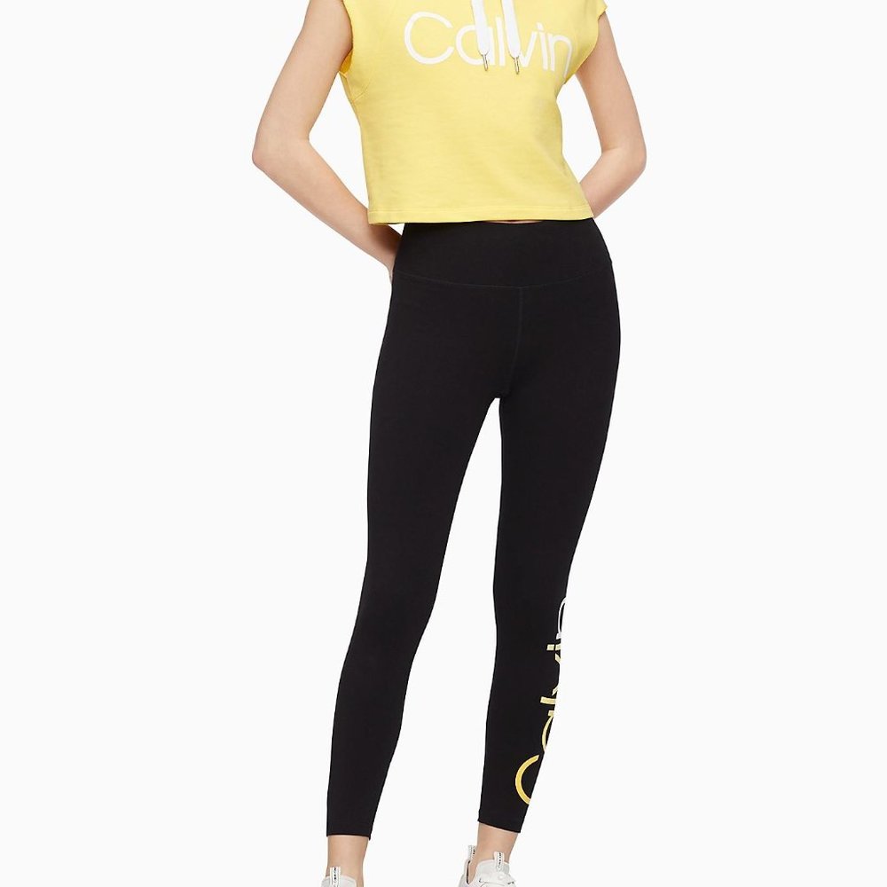 CK Performance Logo Cropped Sleeveless Hoodie